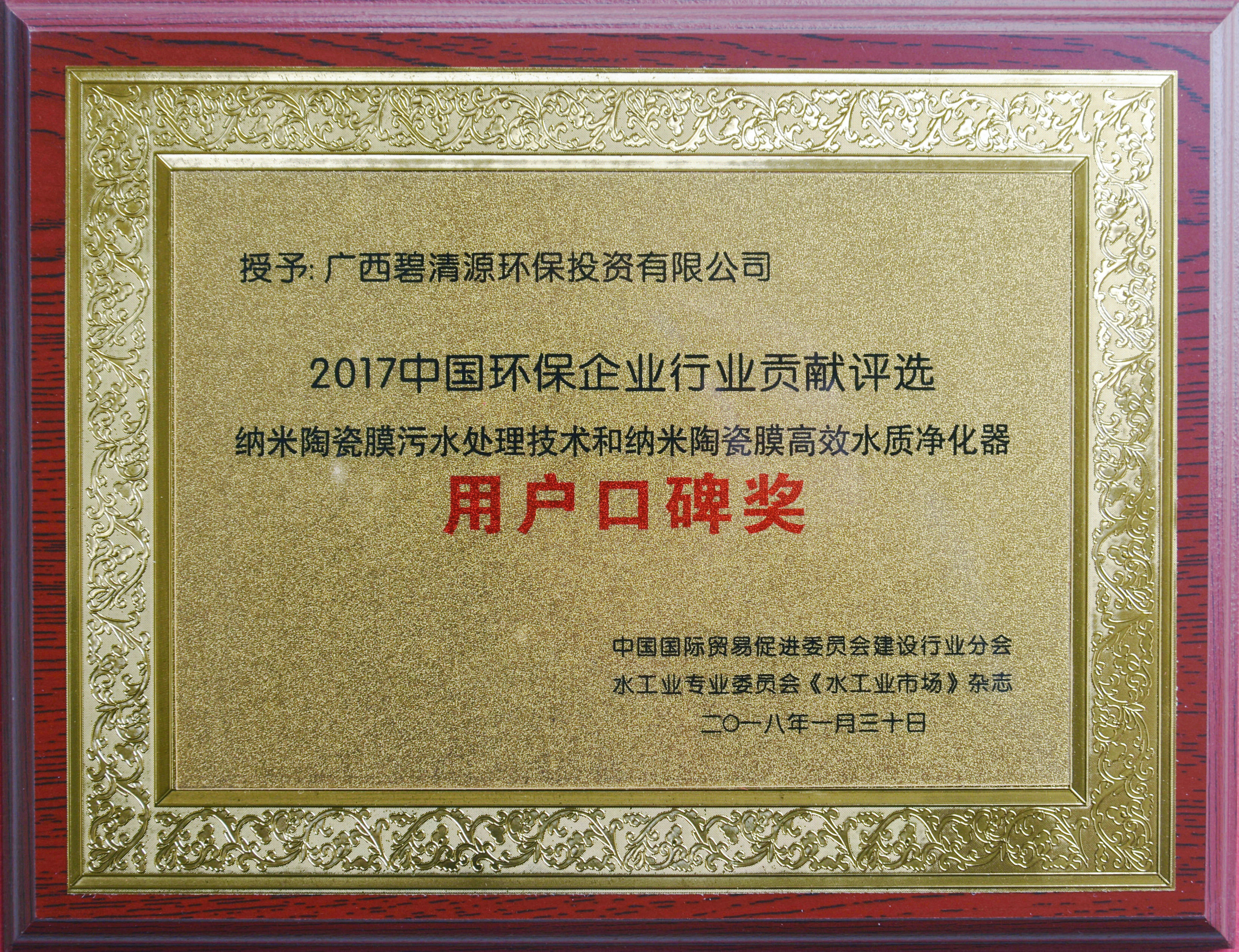 2017中国环保企业行业贡献评选用户口碑奖.JPG