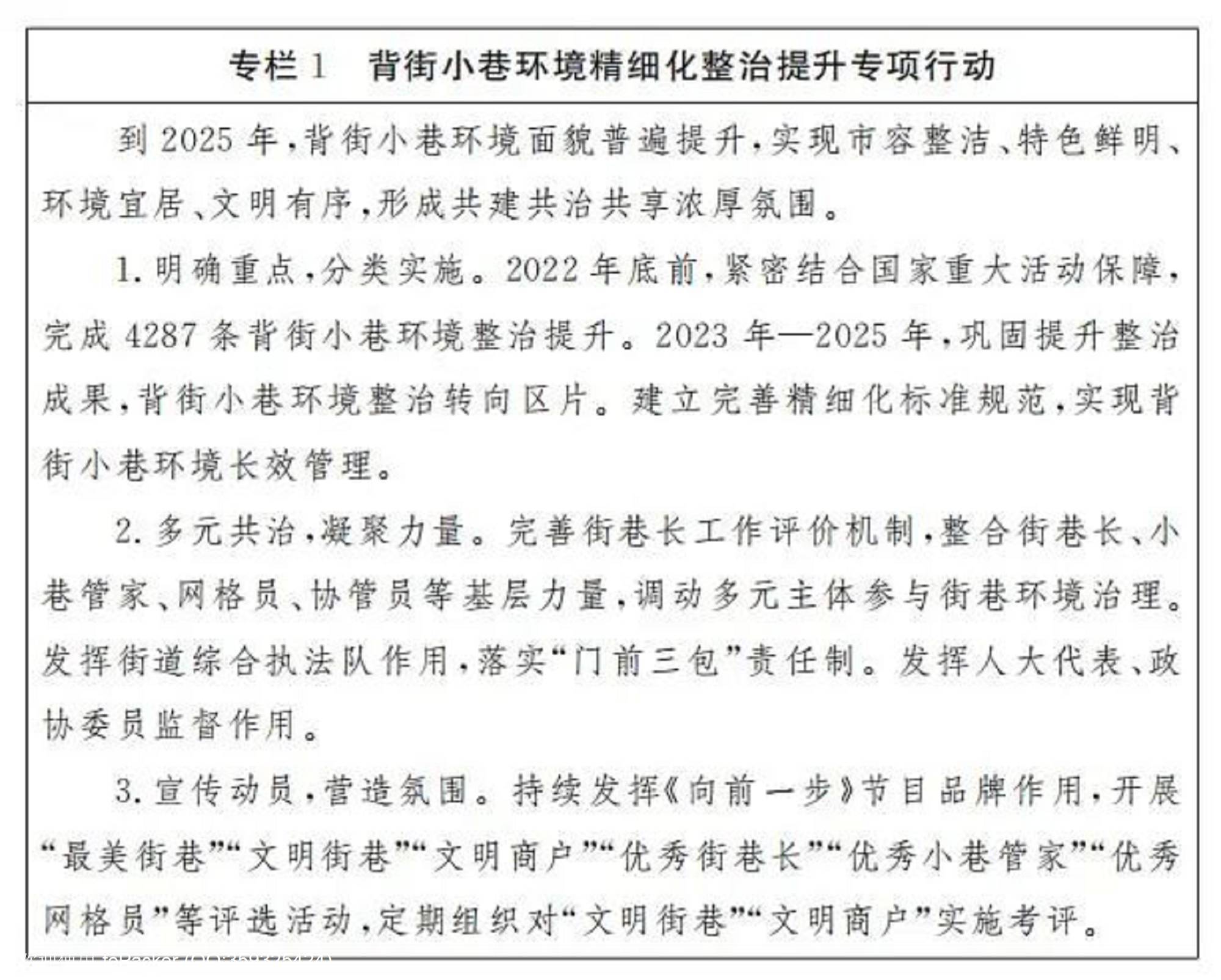 专栏1 背街小巷环境精细化整治提升专项行动 图片