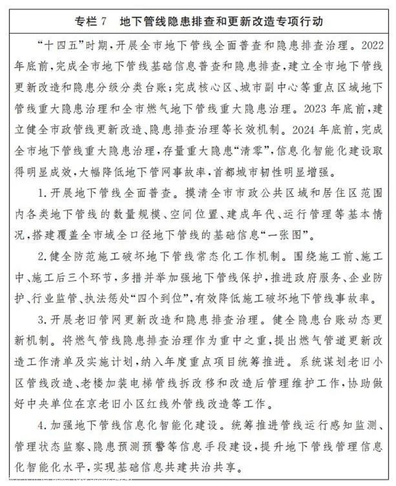 专栏7 地下管线隐患排查和更新改造专项行动 图片