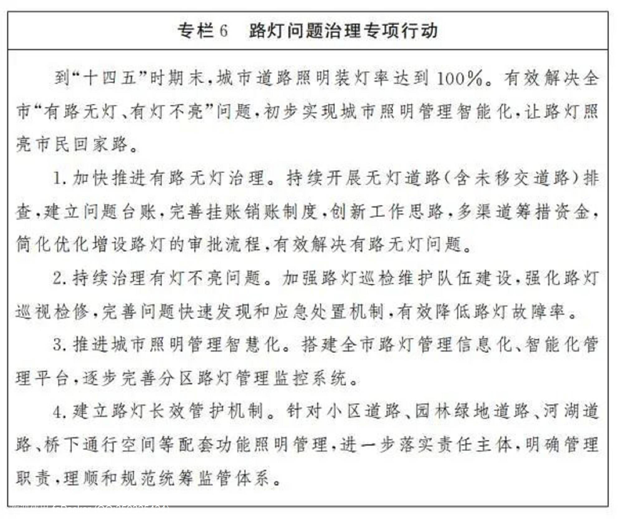 专栏6 路灯问题治理专项行动 图片